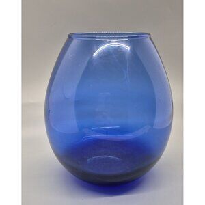 Luminarc Cobalt Blue Art Vase  7” Tall 4” Diameter Home Decor